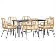 vidaXL Garden Dining Set in Brown