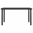 vidaXL 5 Piece Poly Rattan Garden Dining Set in Black/Dark Gray