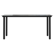 vidaXL 5 Piece Poly Rattan Garden Dining Set in Black/Dark Gray