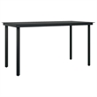 vidaXL 5 Piece Steel Garden Dining Set in Black