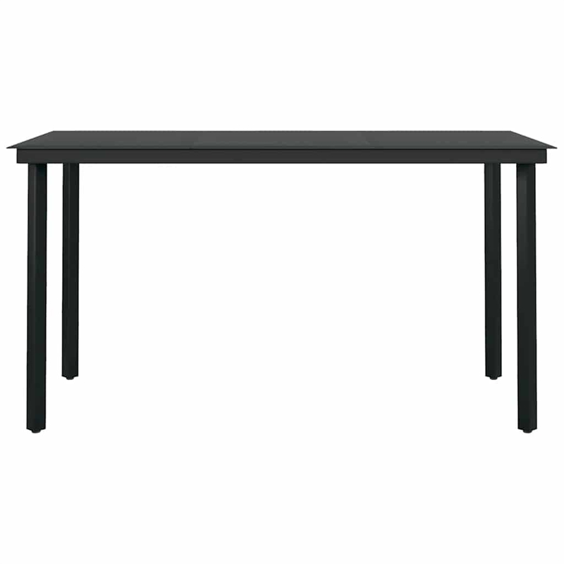 vidaXL 5 Piece Steel Garden Dining Set in Black