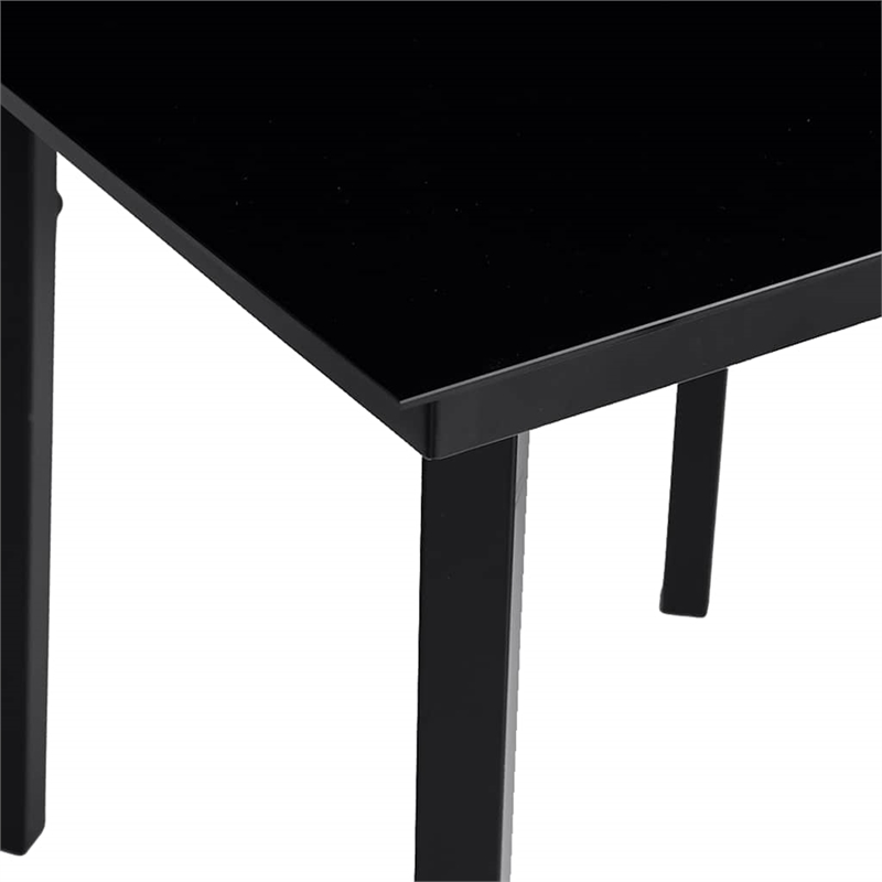 vidaXL 5 Piece Steel Garden Dining Set in Black
