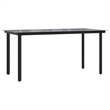 vidaXL 5 Piece Poly Rattan Garden Dining Set in Black/Dark Gray