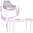 vidaXL 5 Piece Poly Rattan Garden Dining Set in Black/Dark Gray
