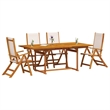 vidaXL 5 Piece Garden Dining Set in Brown