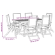 vidaXL 7 Piece Patio Dining Set in Brown