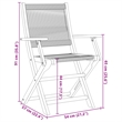 vidaXL 5 Piece Garden Dining Set in Gray