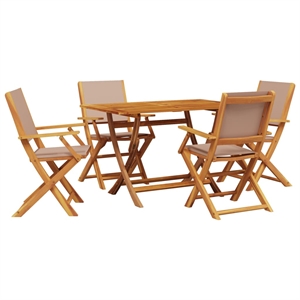 vidaXL Garden Dining Set in Taupe