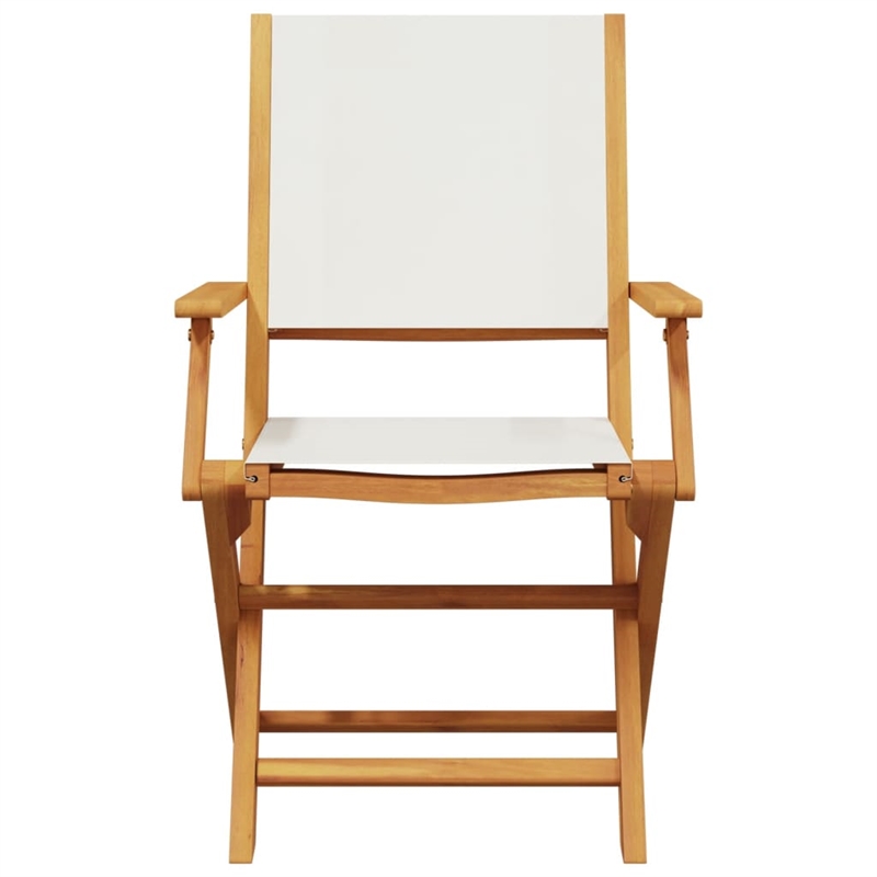 vidaXL Garden Dining Set in White/Cream