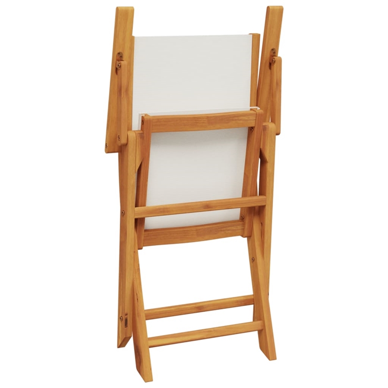 vidaXL Garden Dining Set in White/Cream