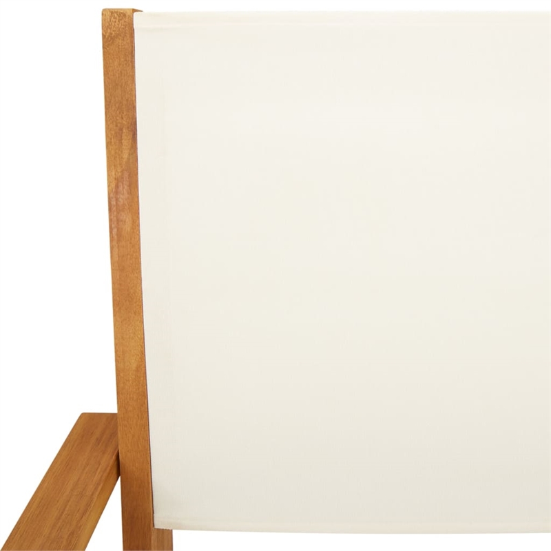vidaXL Garden Dining Set in White/Cream