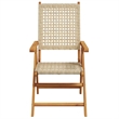 vidaXL 7 Piece Poly Rattan Garden Dining Set in Beige