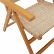 vidaXL 7 Piece Poly Rattan Garden Dining Set in Beige
