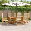 vidaXL 7 Piece Garden Dining Set in Beige