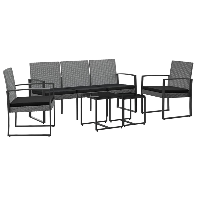 vidaXL 5 Piece Steel Garden Dining Set in Anthracite