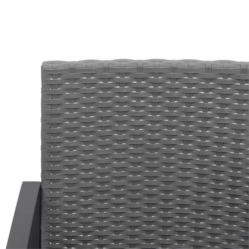 vidaXL 5 Piece Steel Garden Dining Set in Anthracite