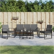 vidaXL 5 Piece Steel Garden Dining Set in Anthracite