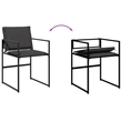 vidaXL 15 Piece Steel Garden Dining Set in Black