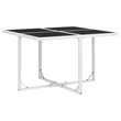 vidaXL 5 Piece Steel Garden Dining Set in White/Light Gray