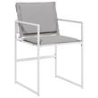 vidaXL 5 Piece Steel Garden Dining Set in White/Light Gray
