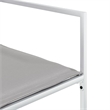 vidaXL 5 Piece Steel Garden Dining Set in White/Light Gray