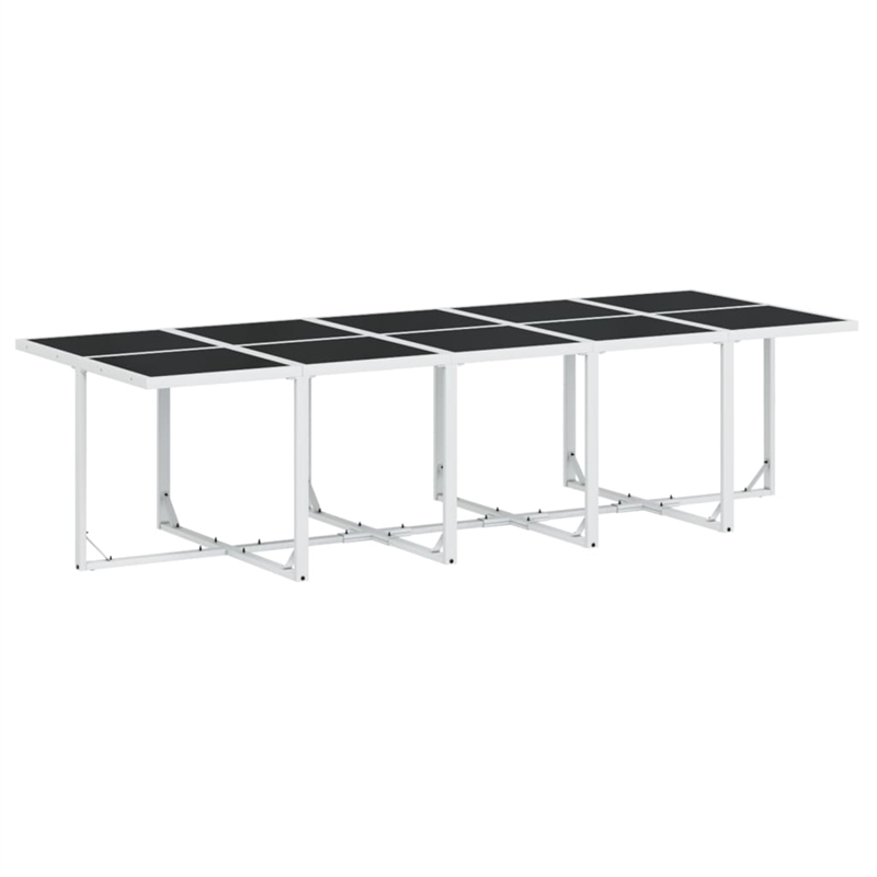 vidaXL 11 Piece Garden Dining Set in White