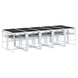 vidaXL 11 Piece Garden Dining Set in White
