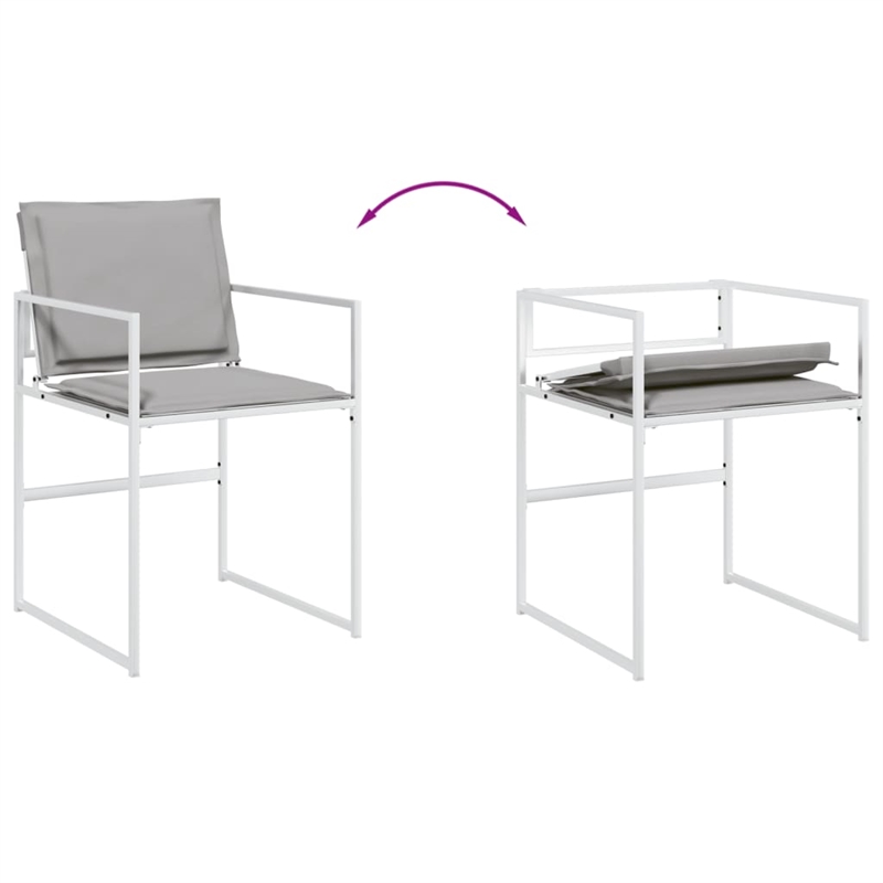 vidaXL 11 Piece Garden Dining Set in White