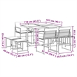 vidaXL 9 Piece Garden Dining Set in White