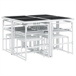 vidaXL 9 Piece Garden Dining Set in White