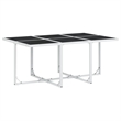 vidaXL 11 Piece Steel Garden Dining Set in White
