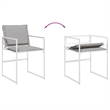 vidaXL 11 Piece Steel Garden Dining Set in White