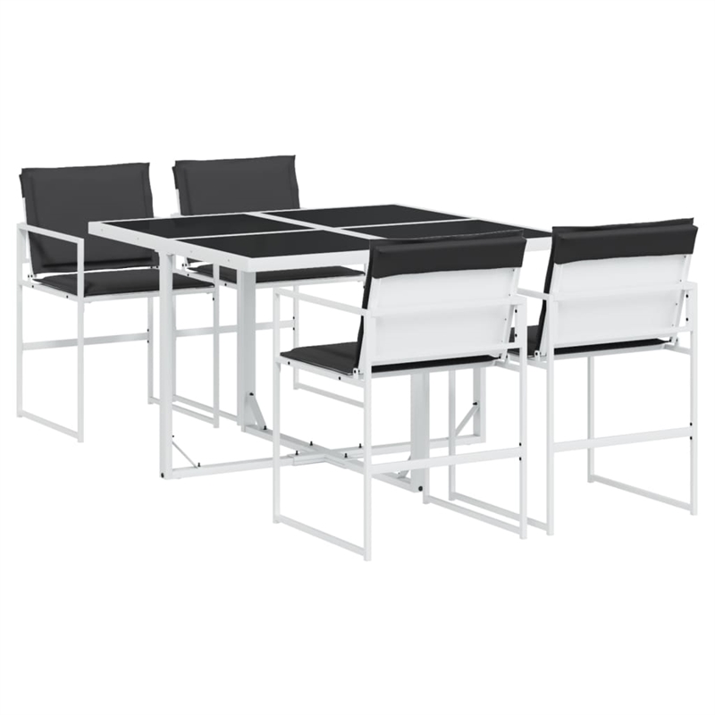 vidaXL 5 Piece Steel Garden Dining Set in Anthracite/Gray