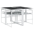 vidaXL 5 Piece Steel Garden Dining Set in Anthracite/Gray