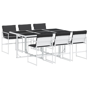vidaXL Steel Garden Dining Set in Anthracite/Gray
