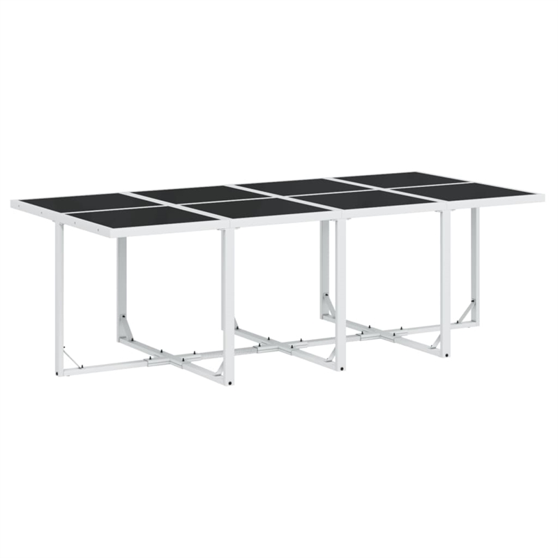 vidaXL 9 Piece Steel Garden Dining Set in Anthracite