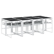 vidaXL 9 Piece Steel Garden Dining Set in Anthracite