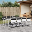 vidaXL 9 Piece Steel Garden Dining Set in Anthracite