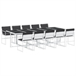 vidaXL Steel Garden Dining Set in Anthracite