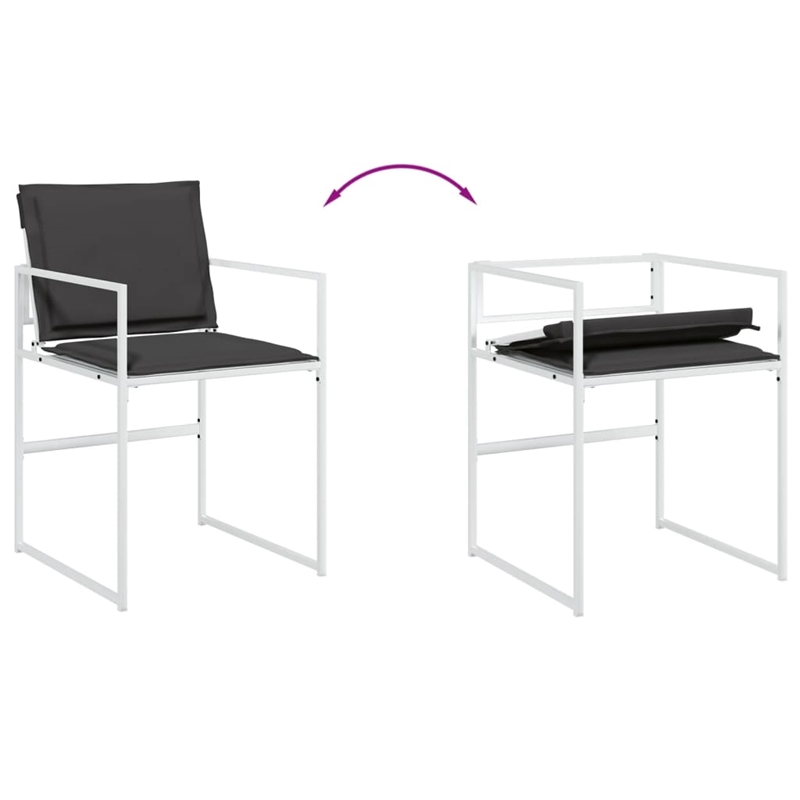 vidaXL Steel Garden Dining Set in Anthracite