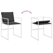vidaXL Steel Garden Dining Set in Anthracite