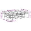 vidaXL Steel Garden Dining Set in Anthracite