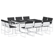 vidaXL Steel Garden Dining Set in Anthracite