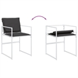 vidaXL Steel Garden Dining Set in Anthracite