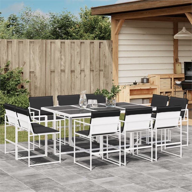 vidaXL Steel Garden Dining Set in Anthracite