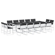 vidaXL 15 Piece Steel Garden Dining Set in Anthracite