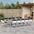 vidaXL 15 Piece Steel Garden Dining Set in Anthracite