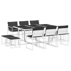 vidaXL 11 Piece Garden Dining Set in Anthracite