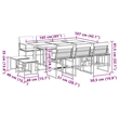 vidaXL 11 Piece Garden Dining Set in Anthracite