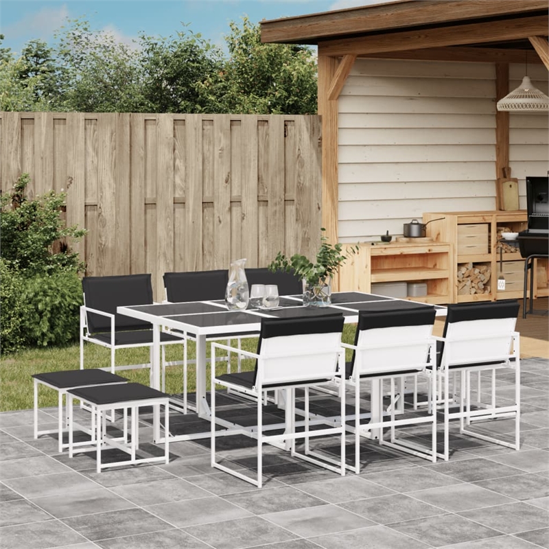 vidaXL 11 Piece Garden Dining Set in Anthracite